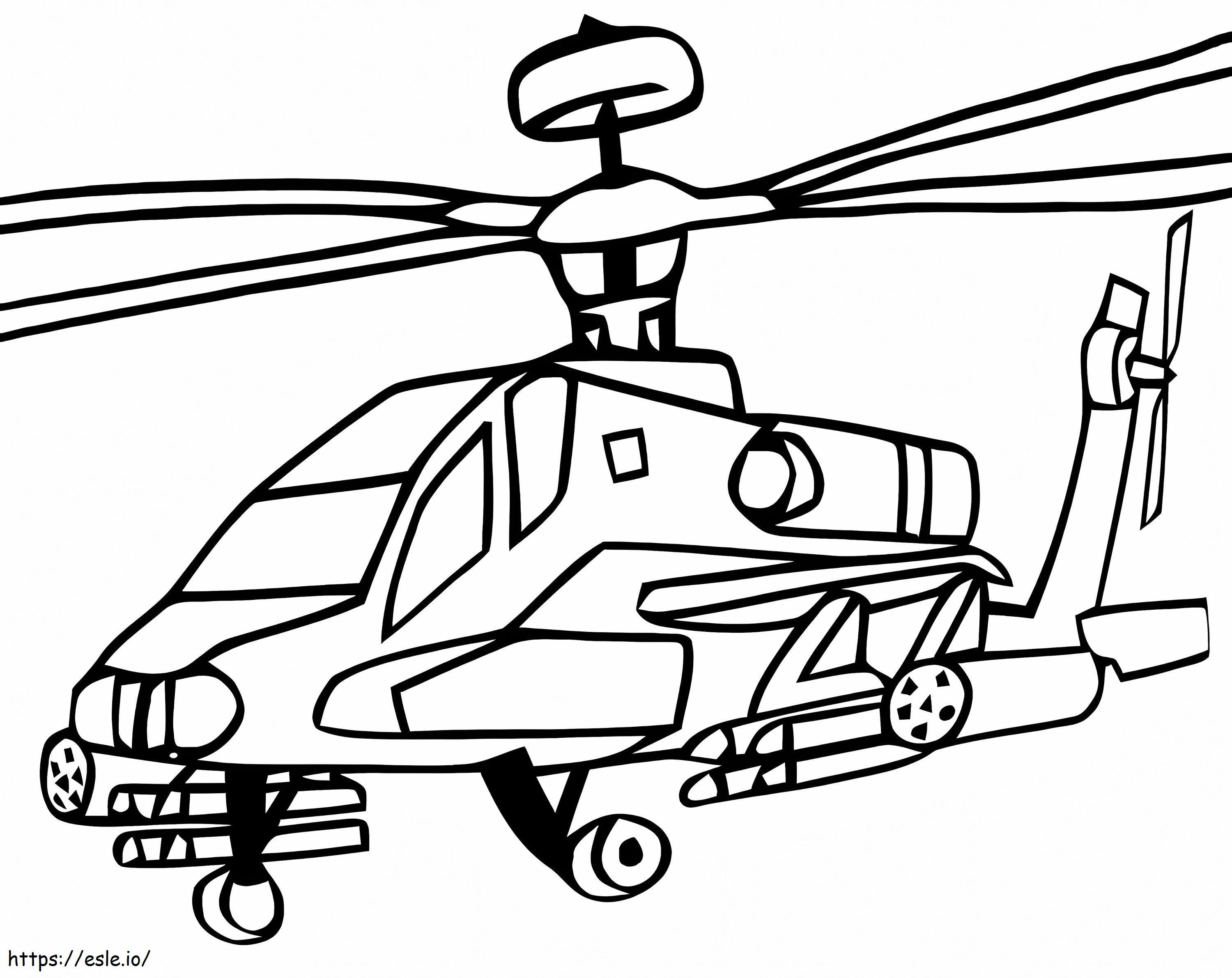 Helikopter Menggemaskan Gambar Mewarnai
