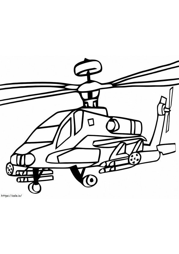 Helicóptero Adorable para colorear