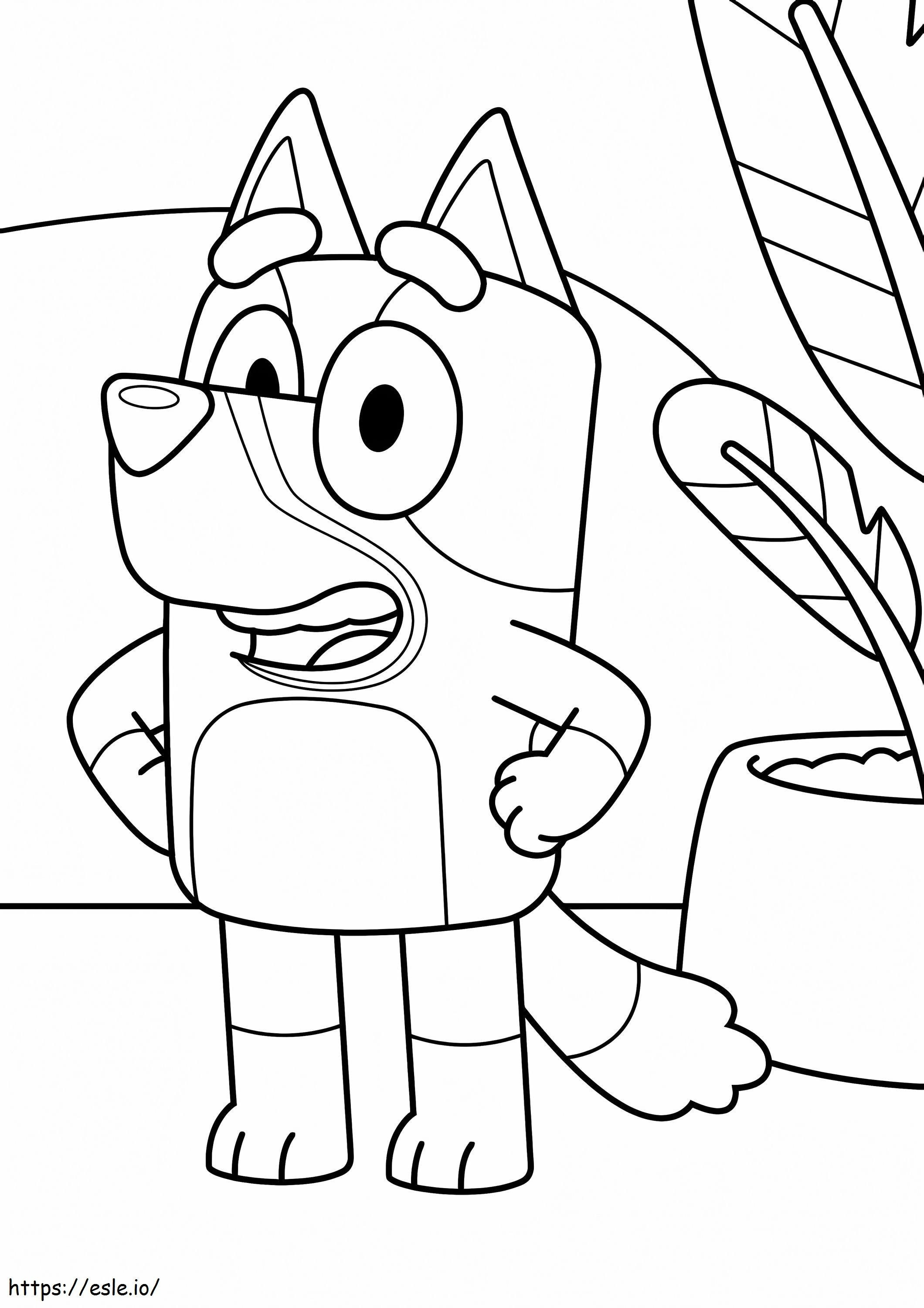 Bluey Smiling coloring page