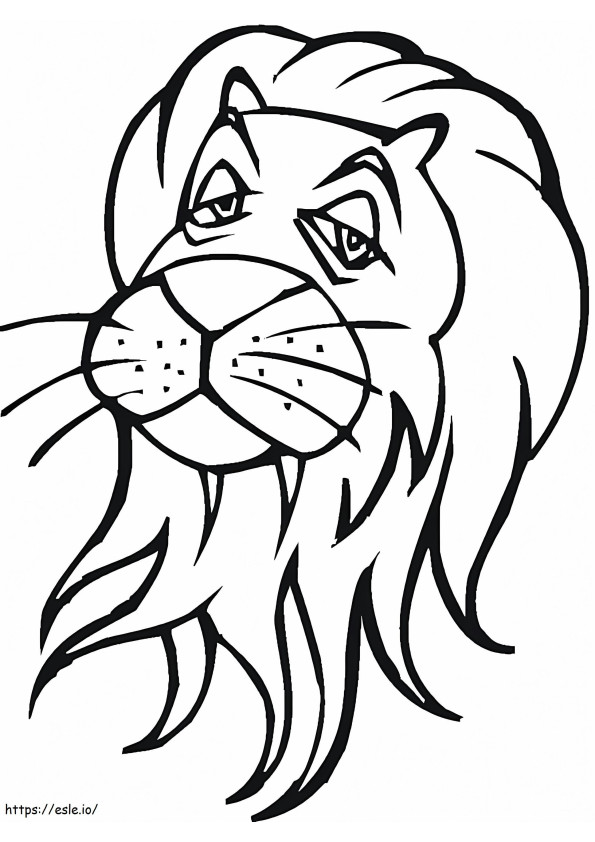 Leijonan pää 1 värityskuva