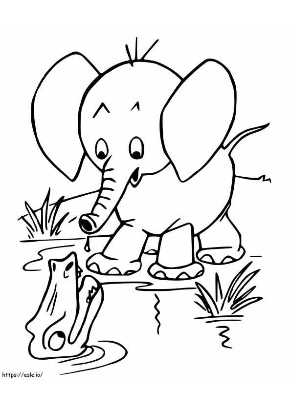 Cocodrilo y elefante