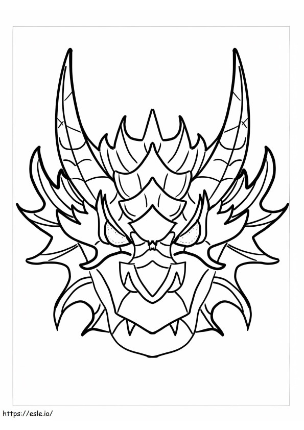 Coloriage Masque de dragon cool à imprimer dessin