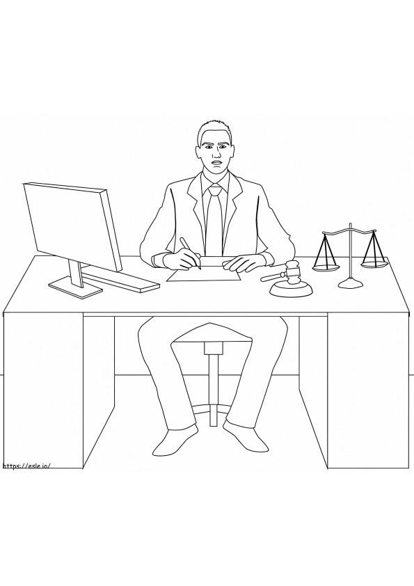 Lawyer 1 coloring page