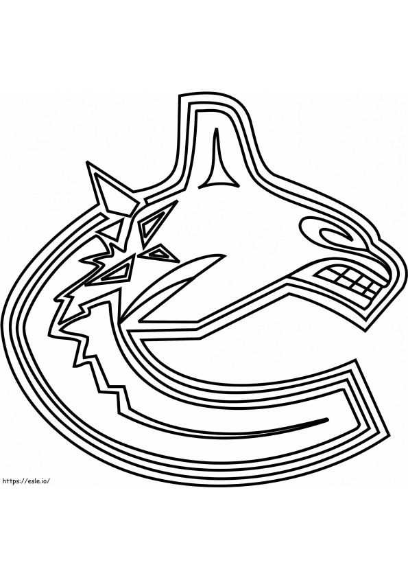 Coloriage Logo des Canucks de Vancouver à imprimer dessin