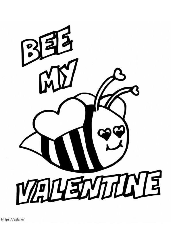 Biene, mein Valentinsgruß ausmalbilder