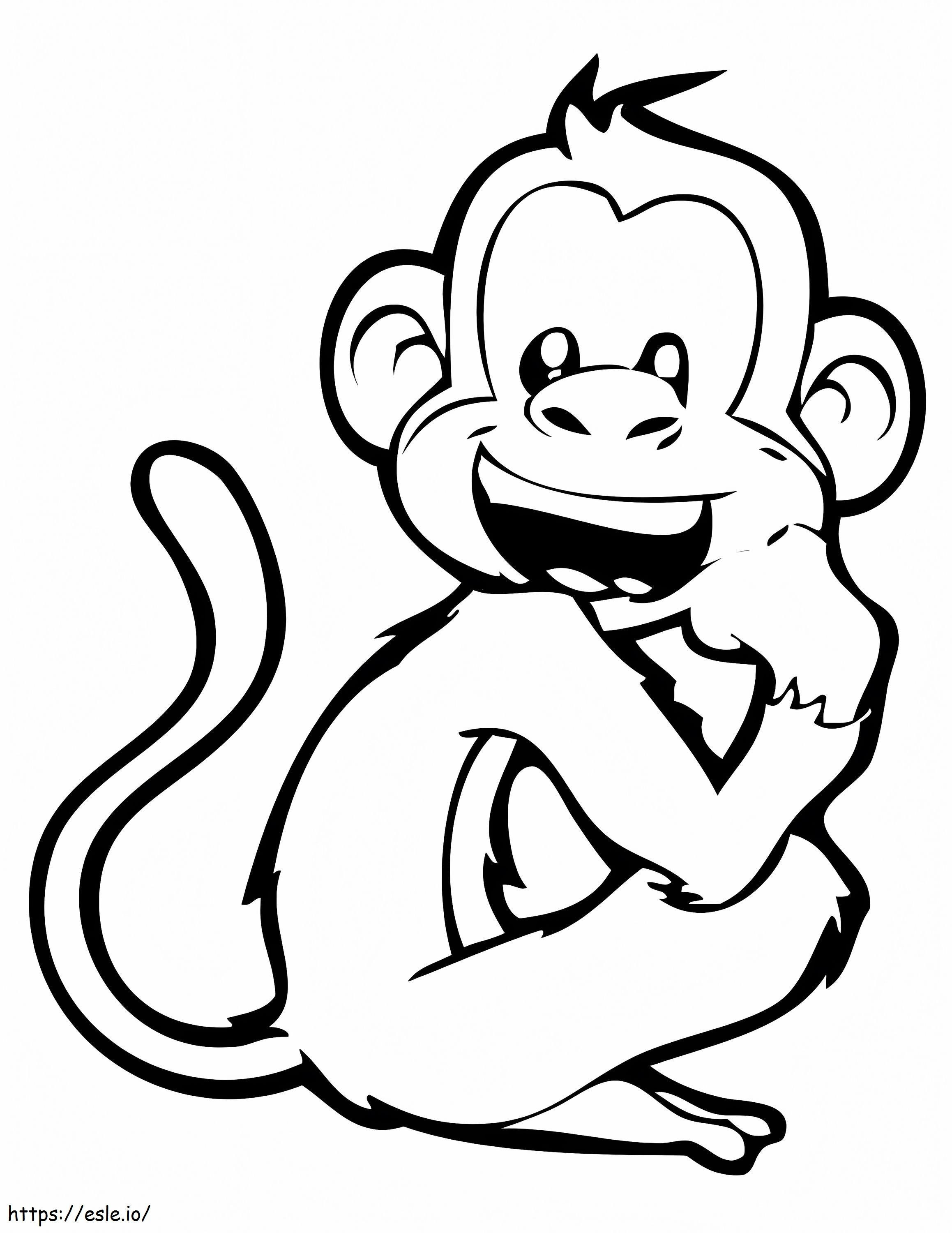 印刷可能な猿 ぬりえ - 塗り絵