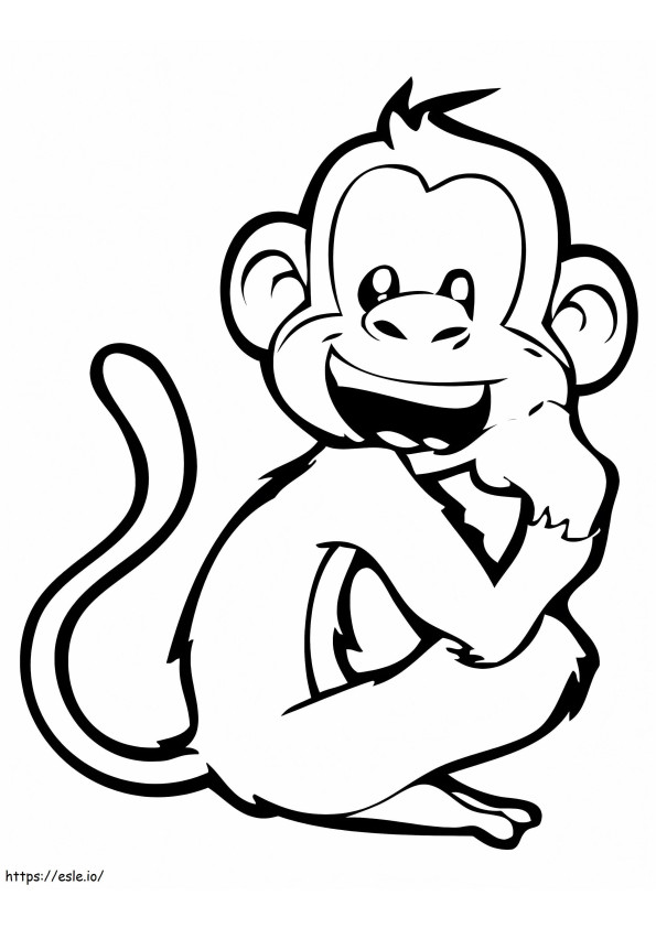 印刷可能な猿 ぬりえ - 塗り絵