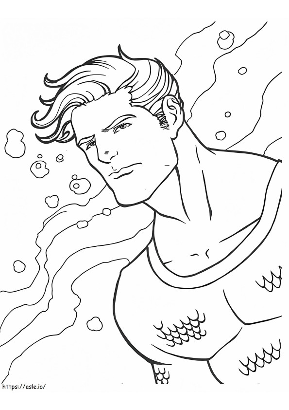 Tânărul Aquaman de colorat