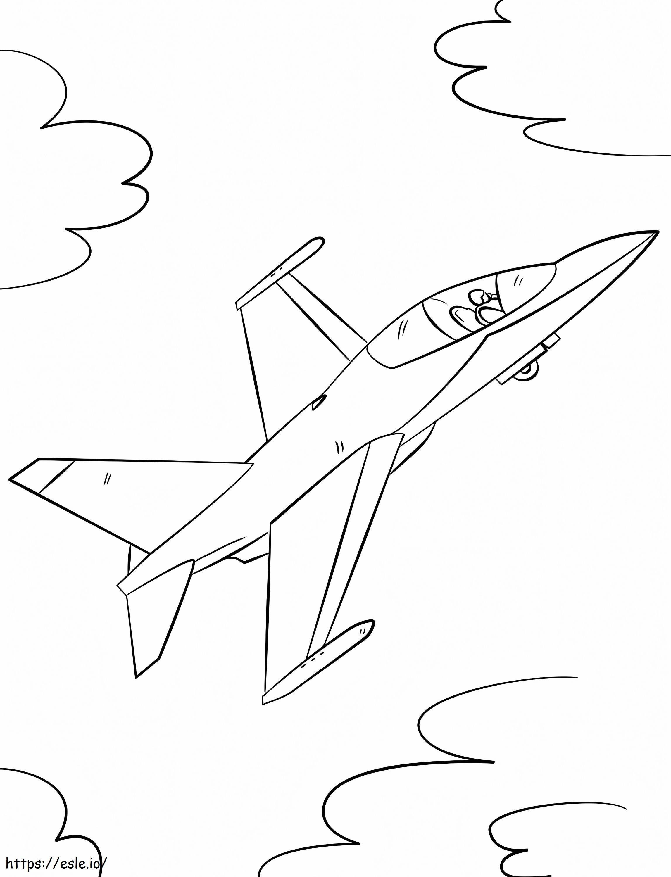 軍用戦闘機 1 ぬりえ - 塗り絵