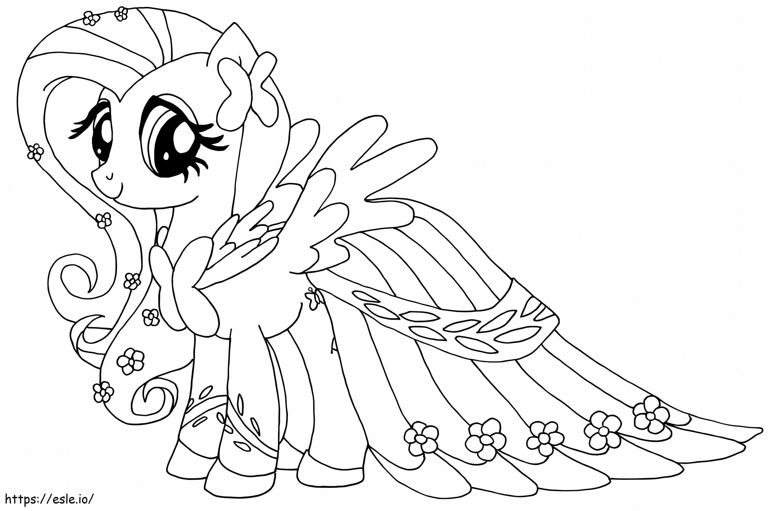 Beautiful Fluttershy coloring page