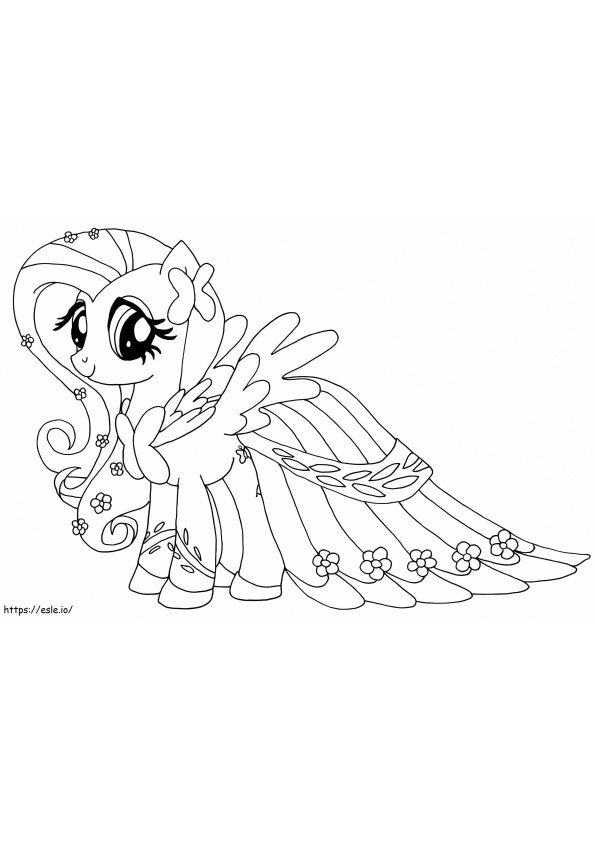 Beautiful Fluttershy coloring page
