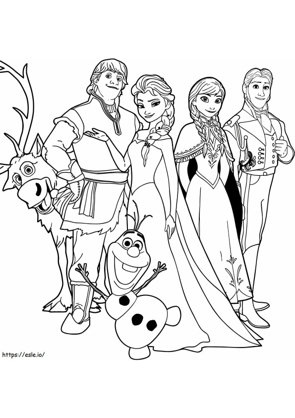 Frozen Characters coloring page