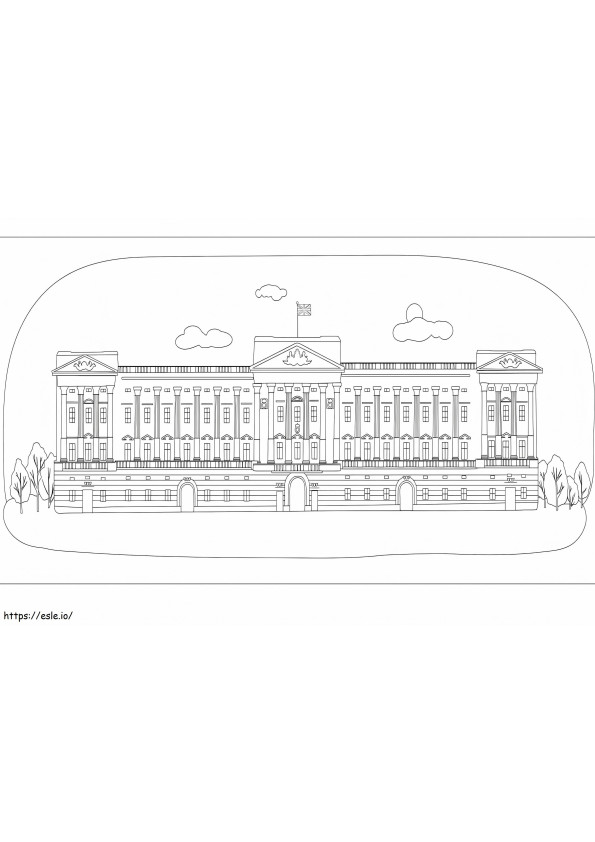 Coloriage Palais de Buckingham 1 à imprimer dessin