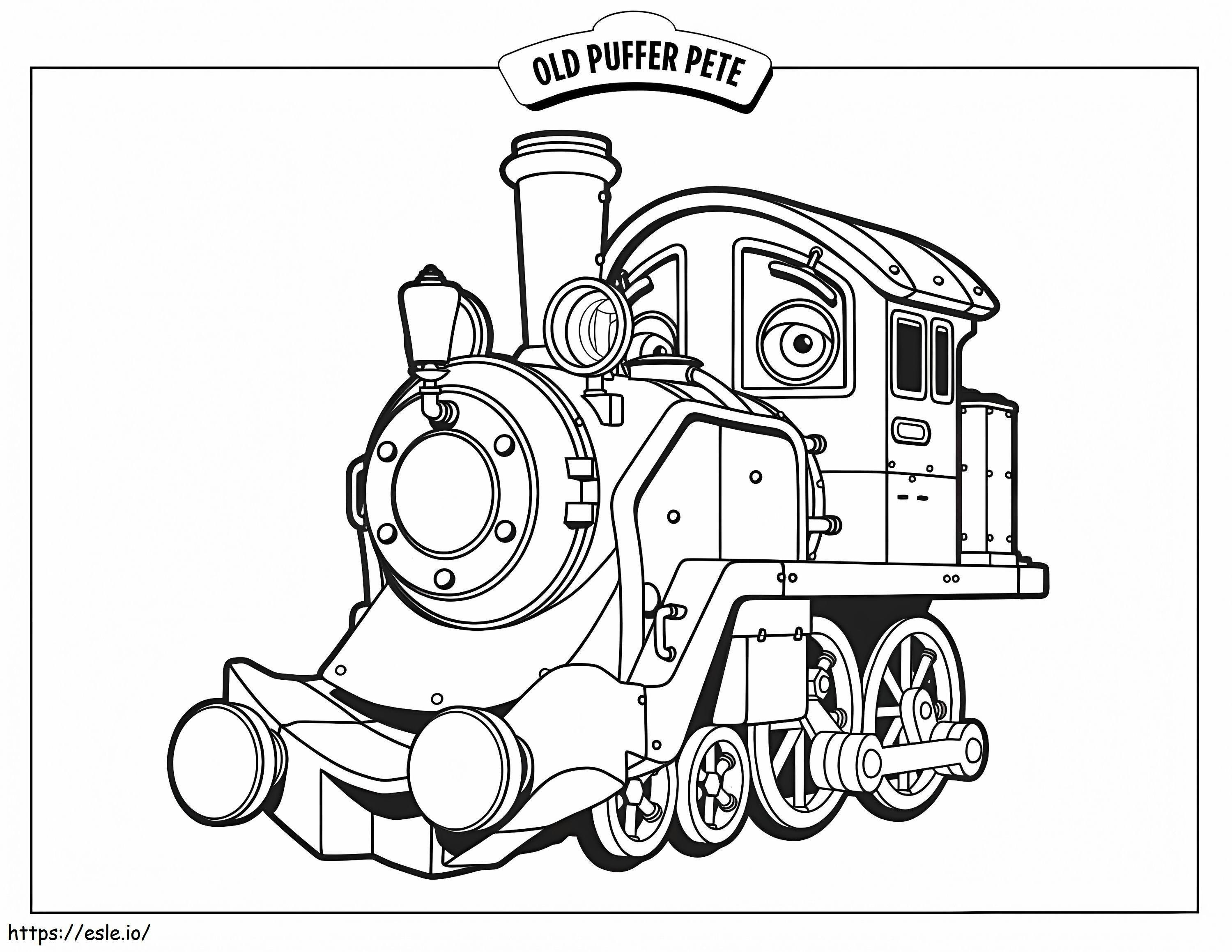 Old Puffer Pete coloring page