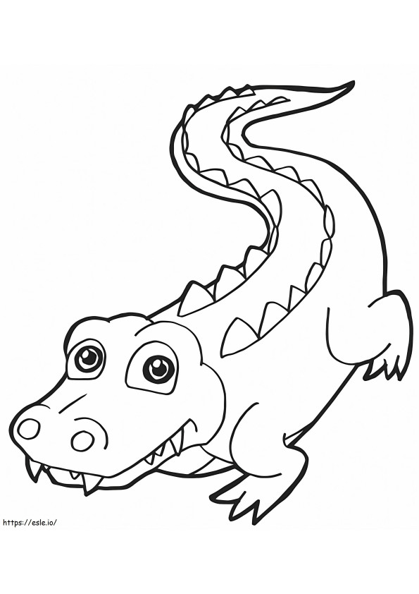 Crocodil pentru copii de colorat