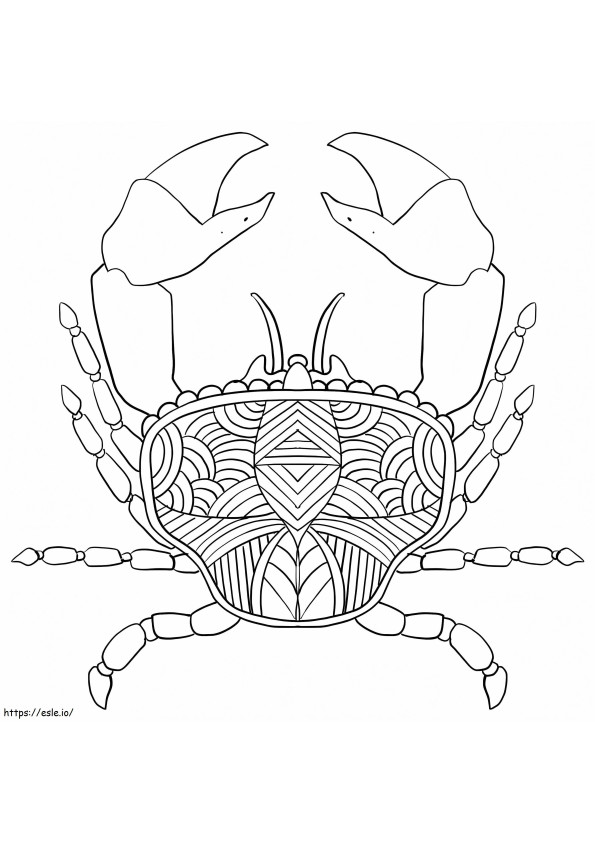 Cancer Crab coloring page