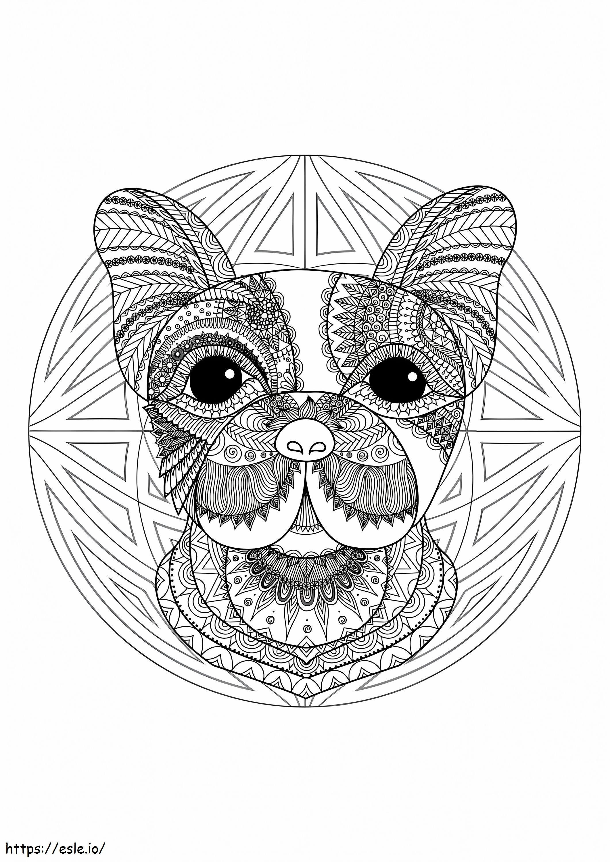 Mandala degli animali del bulldog da colorare