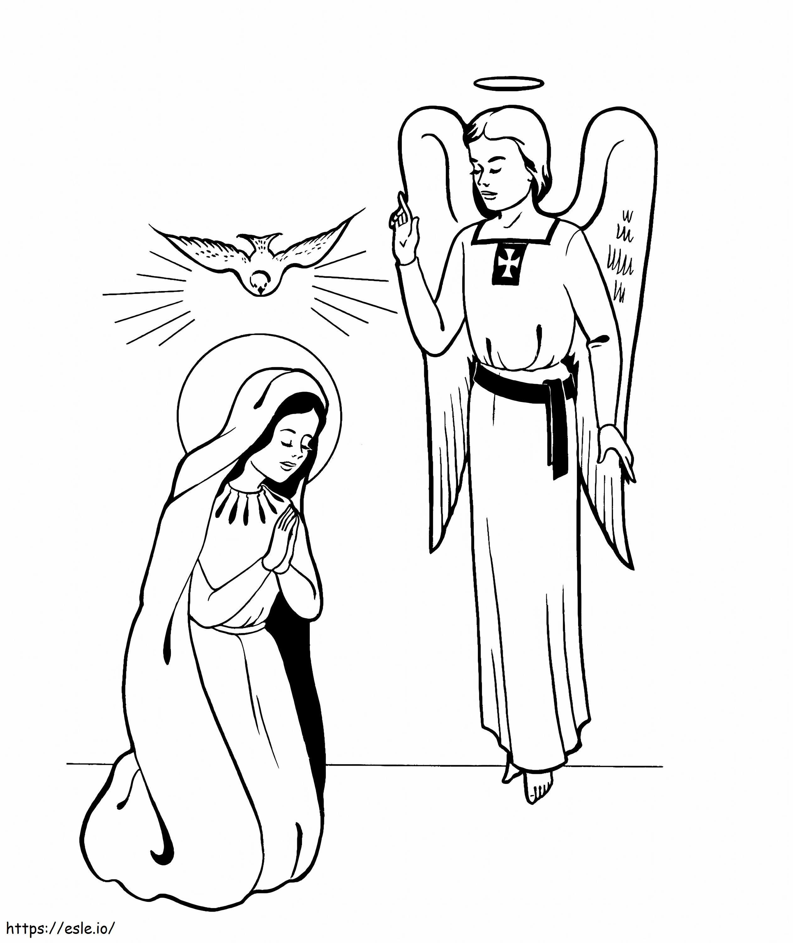 Free Mother Of Jesus Image To Color coloring page