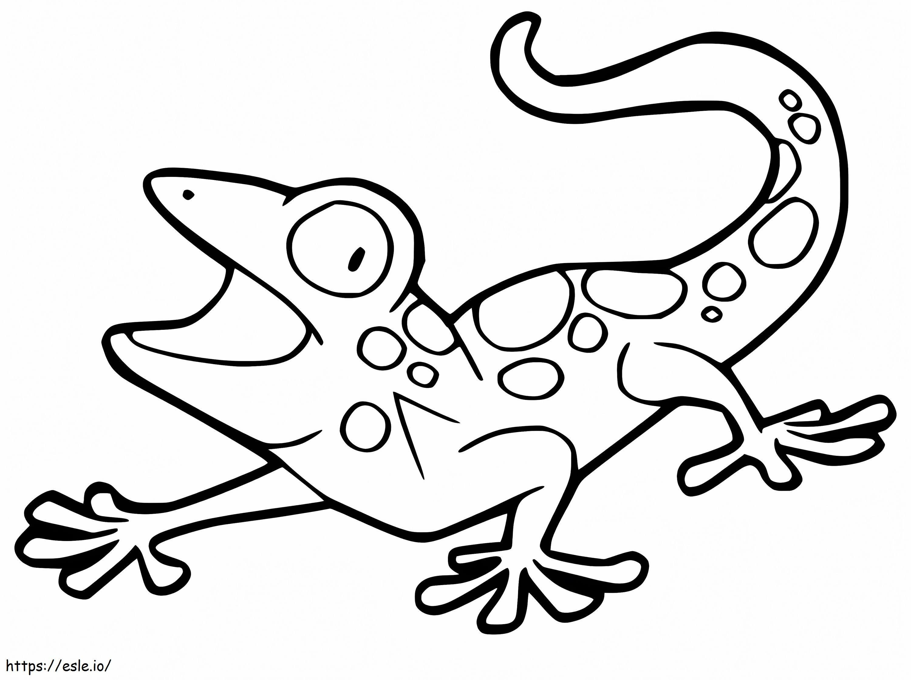 Adorable Gecko coloring page
