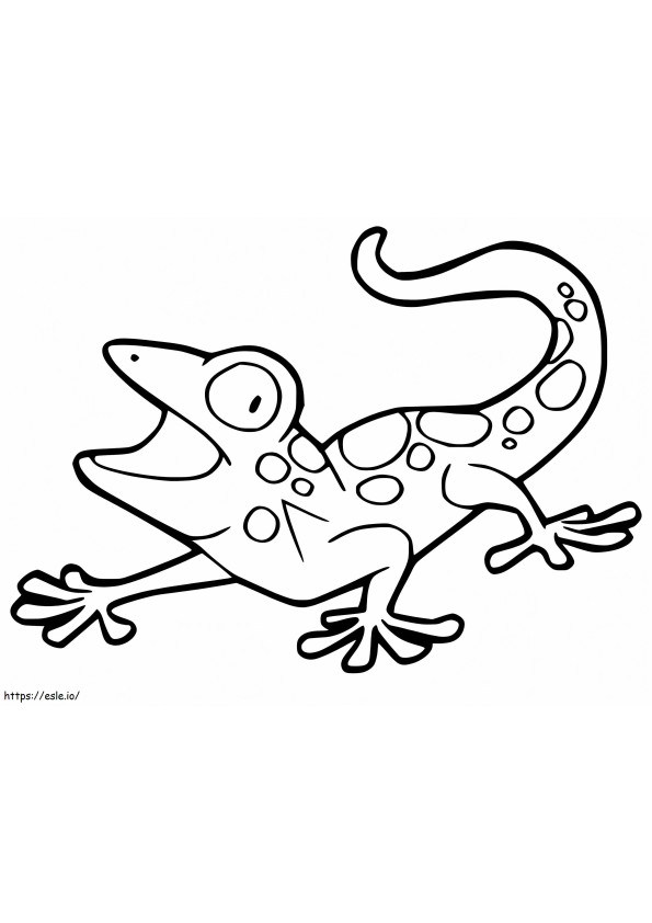 Coloriage Gecko adorable à imprimer dessin