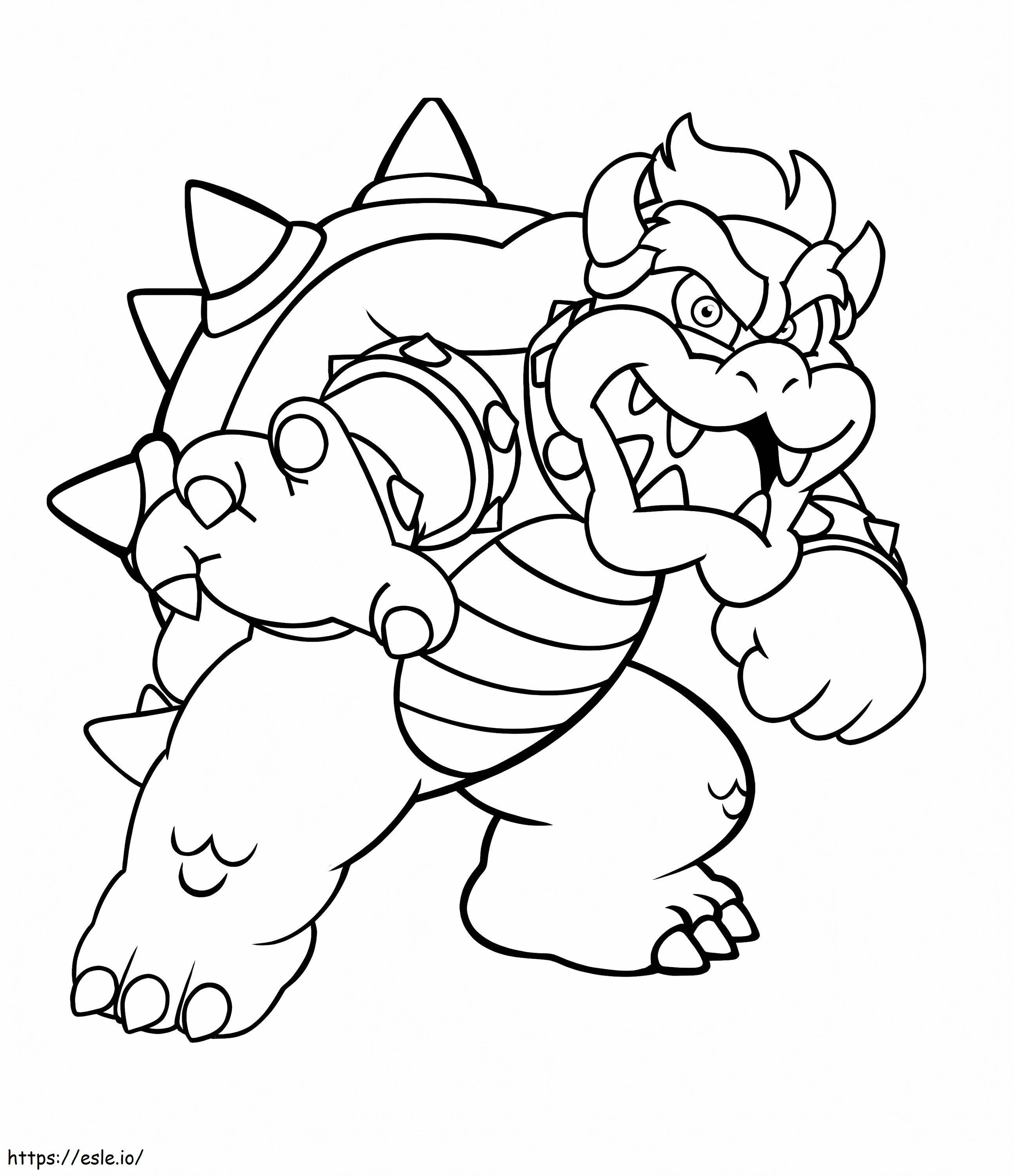 Angry Bowser coloring page