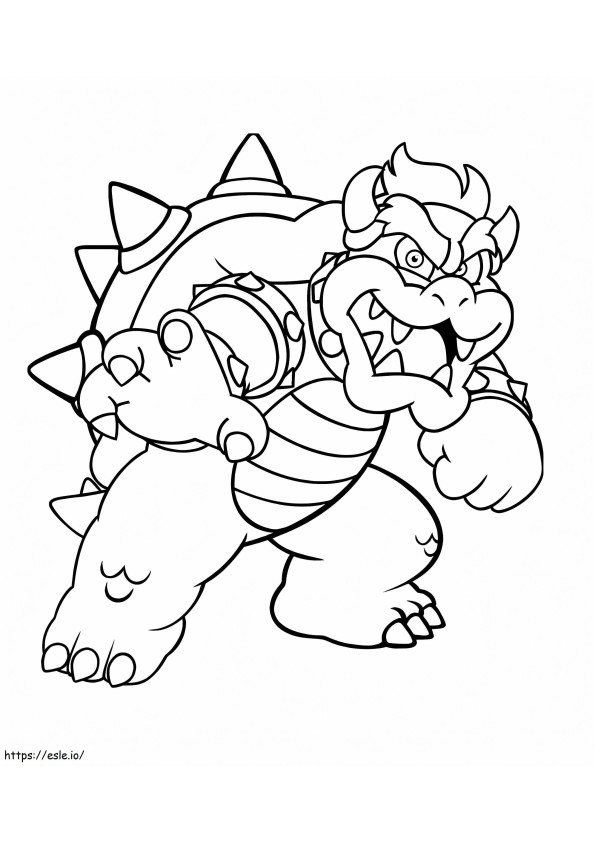 Angry Bowser coloring page