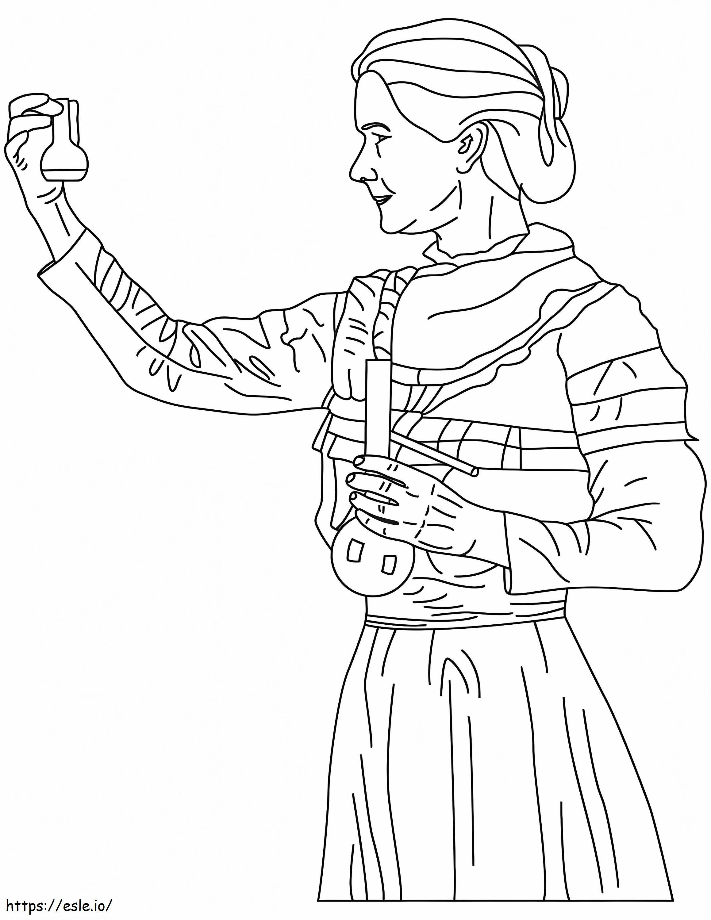 Marie Curie 1 coloring page