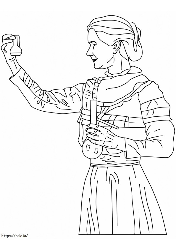 Marie Curie 1 coloring page