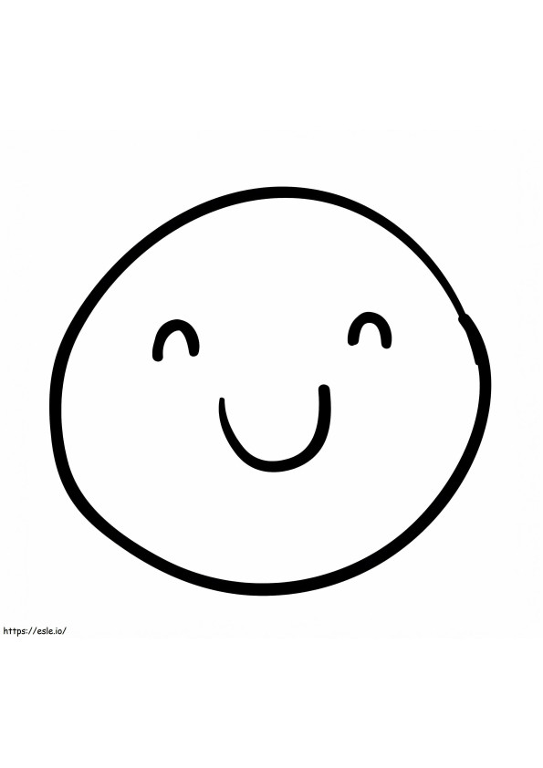 Rysunek uśmiechniętej twarzy kolorowanka