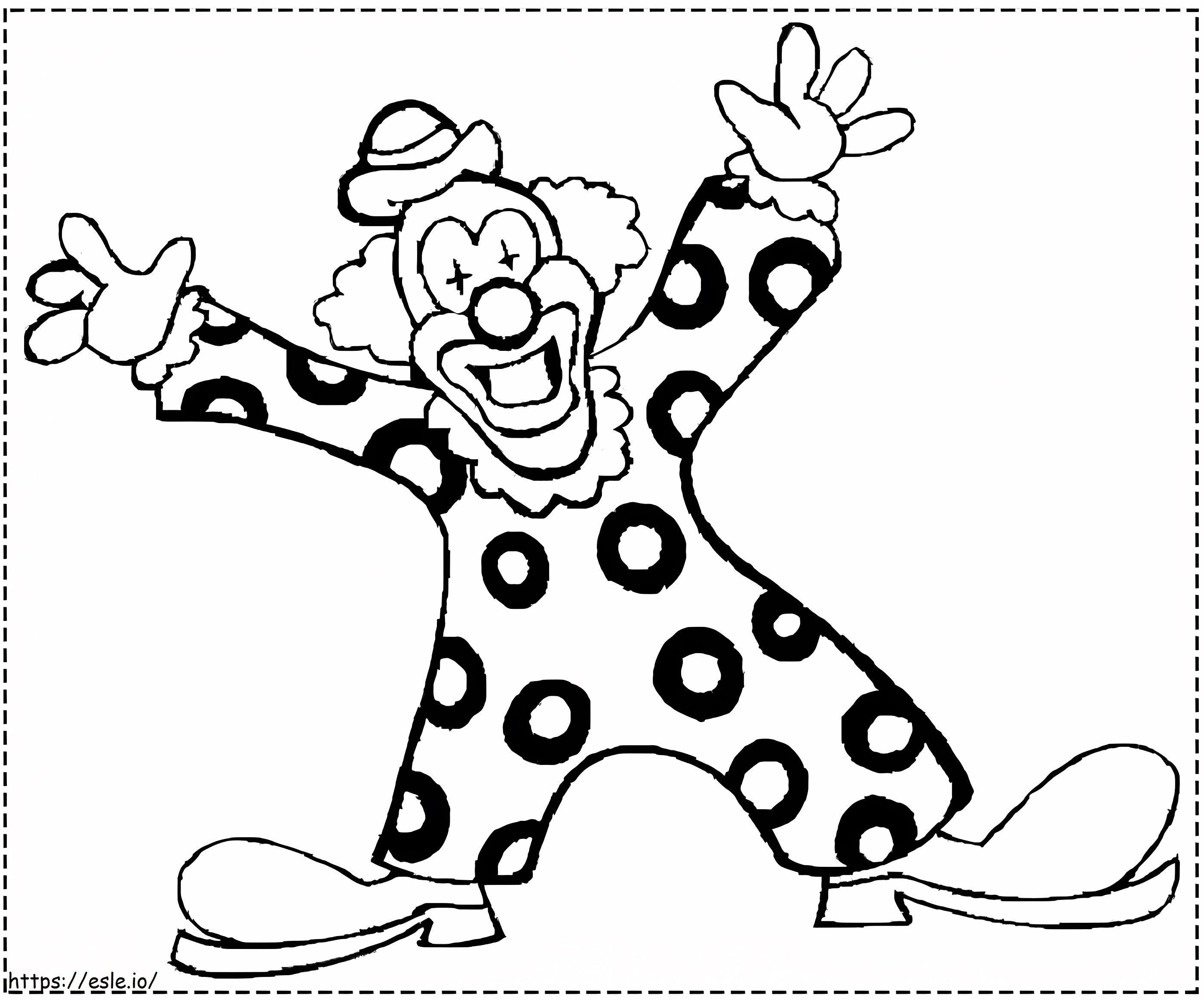 Old Clown coloring page