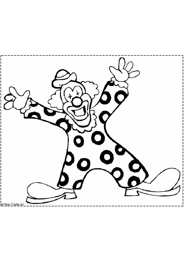 Old Clown coloring page