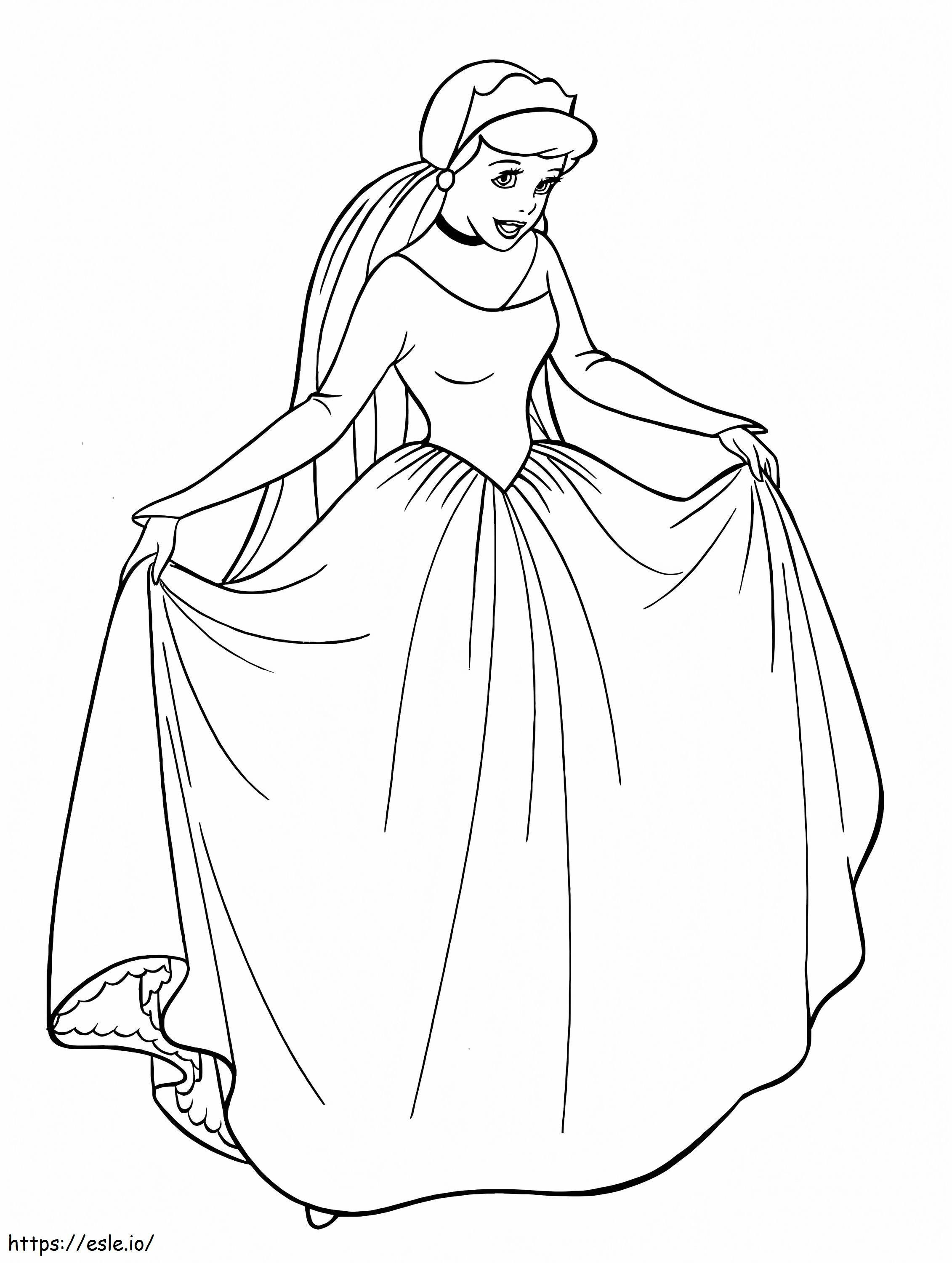 Lovely Cinderella coloring page