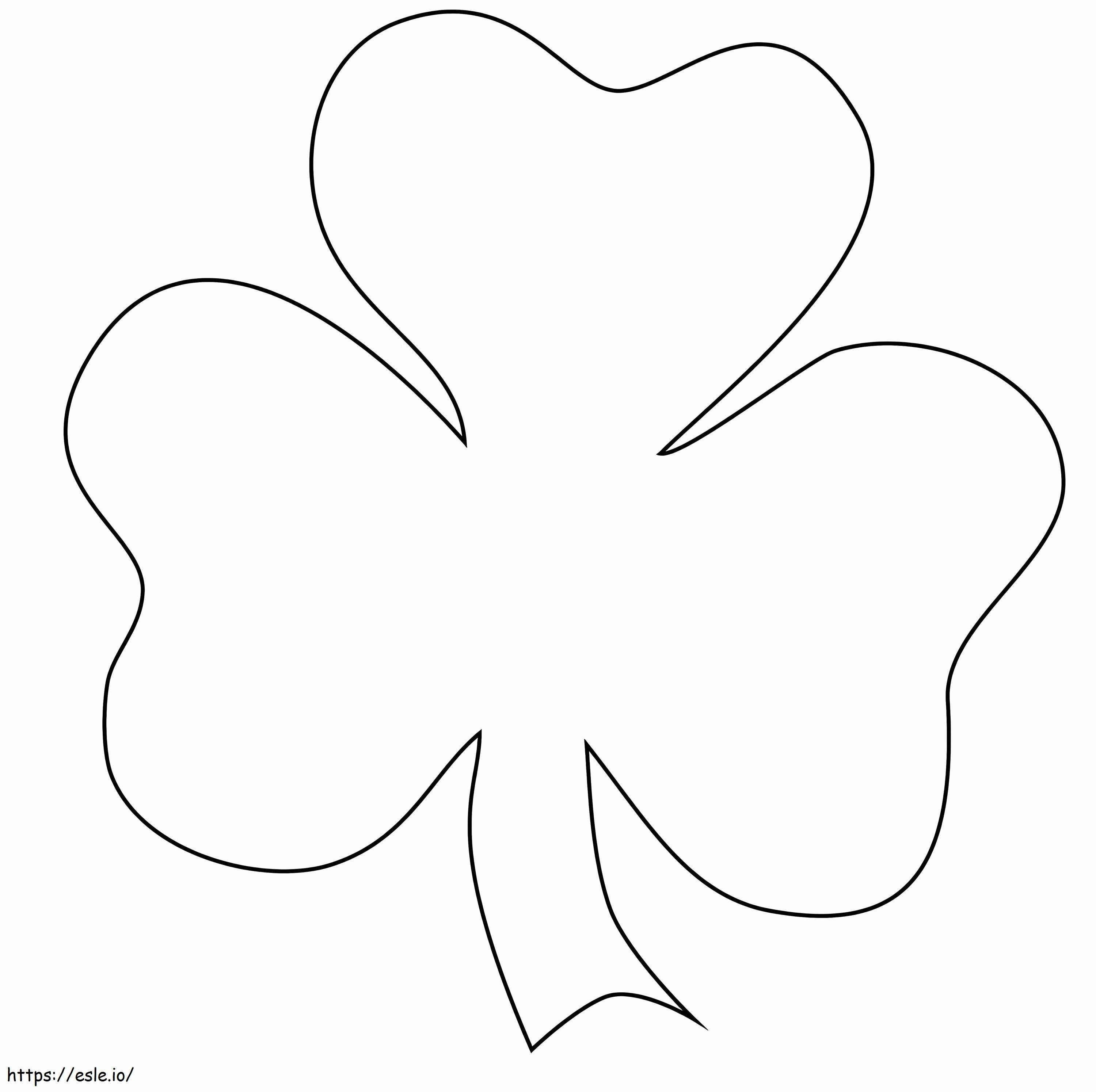 Easy Clover 1 coloring page