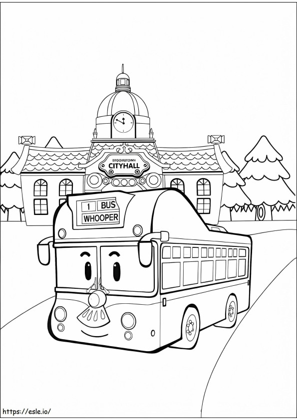 Robocar Poli Bus coloring page