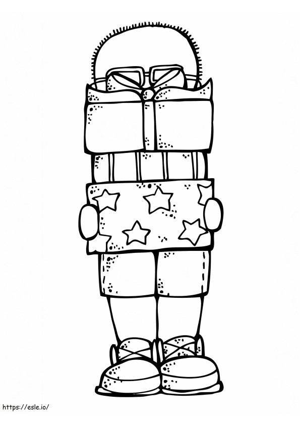 Boy And Gifts Melonheadz coloring page