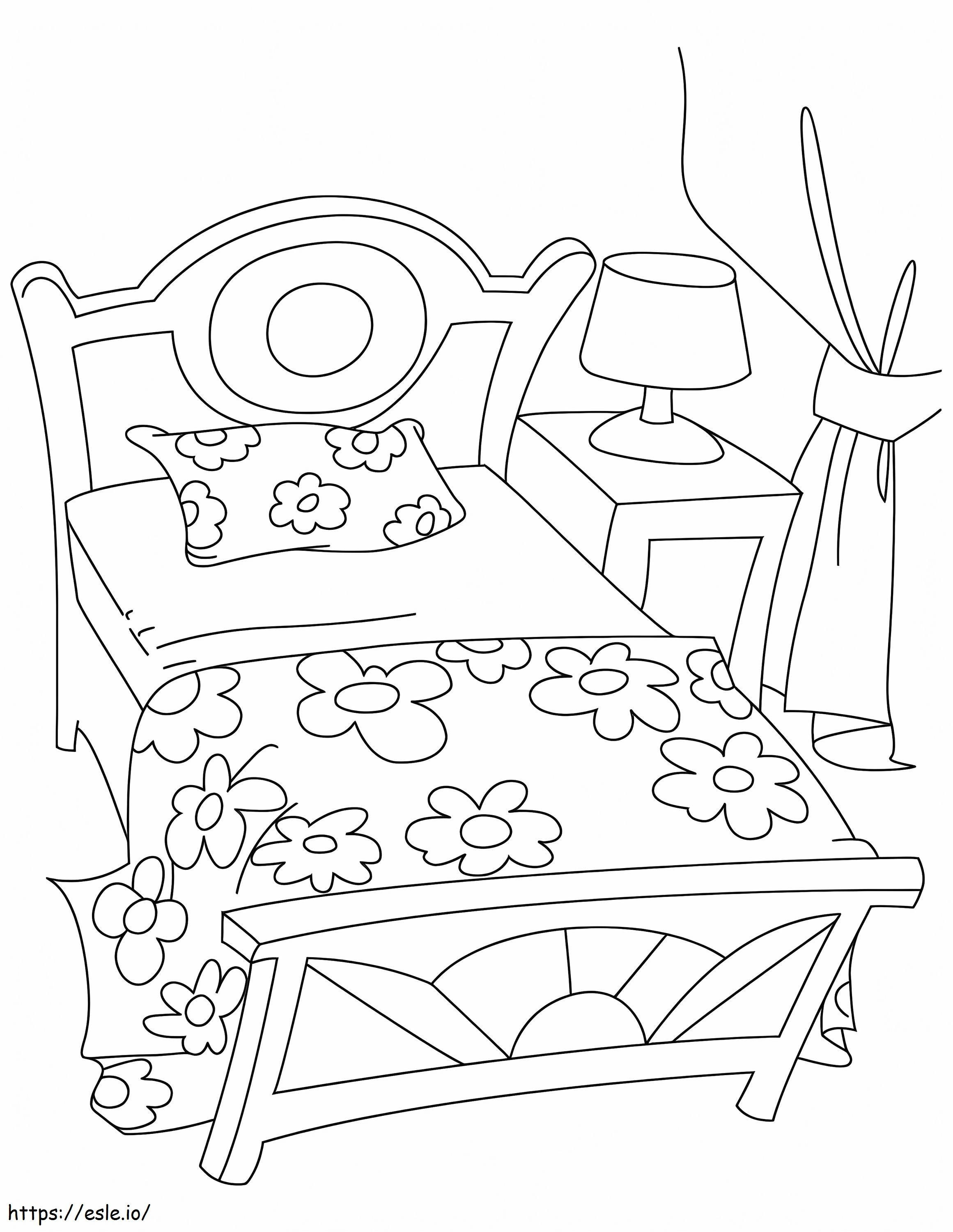 Bed 9 coloring page