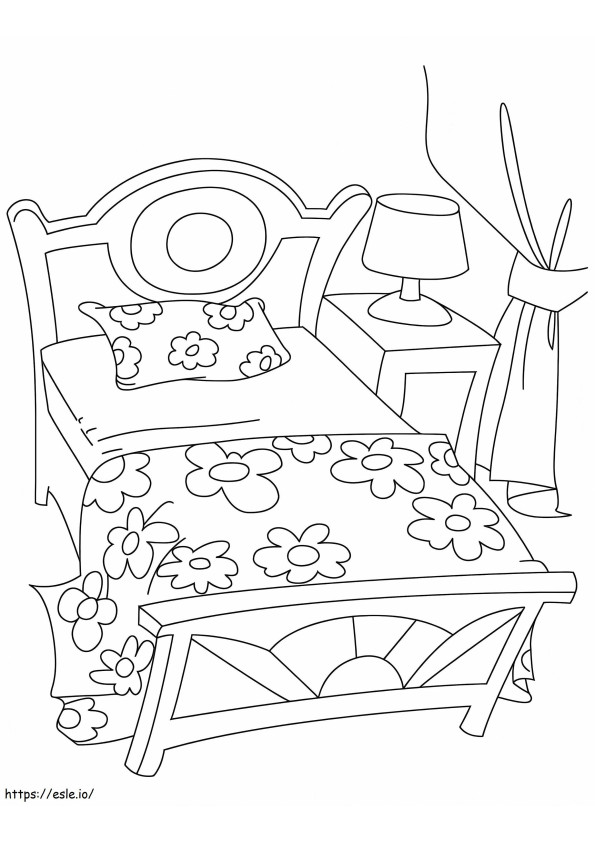Bed 9 coloring page