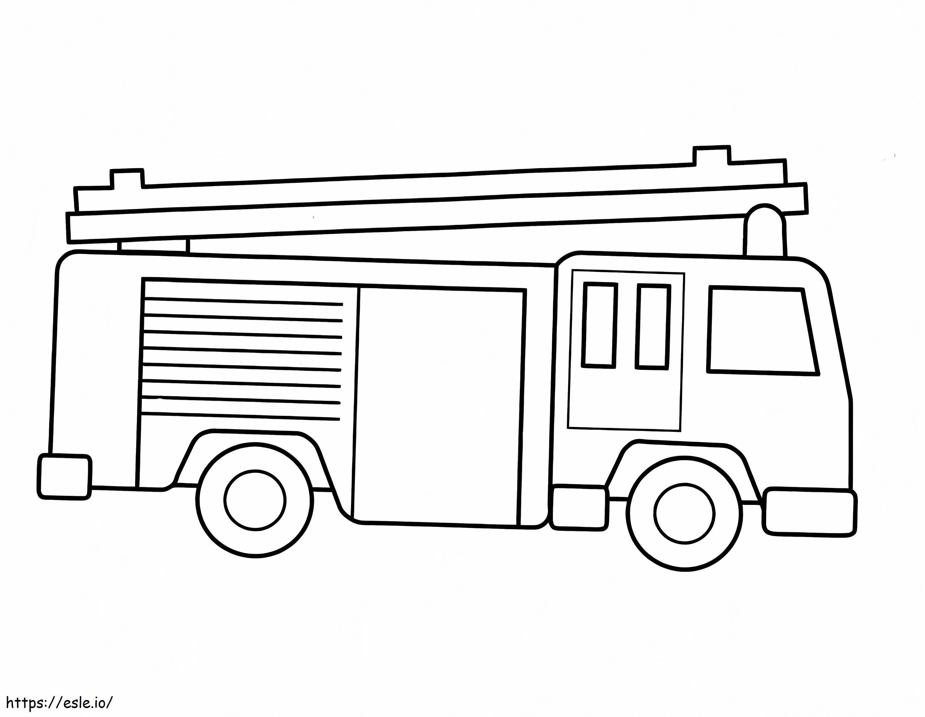 Simple Fire Truck coloring page