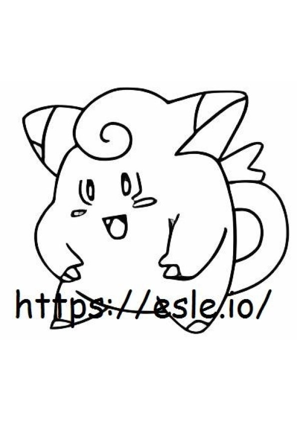 Clefairy coloring page