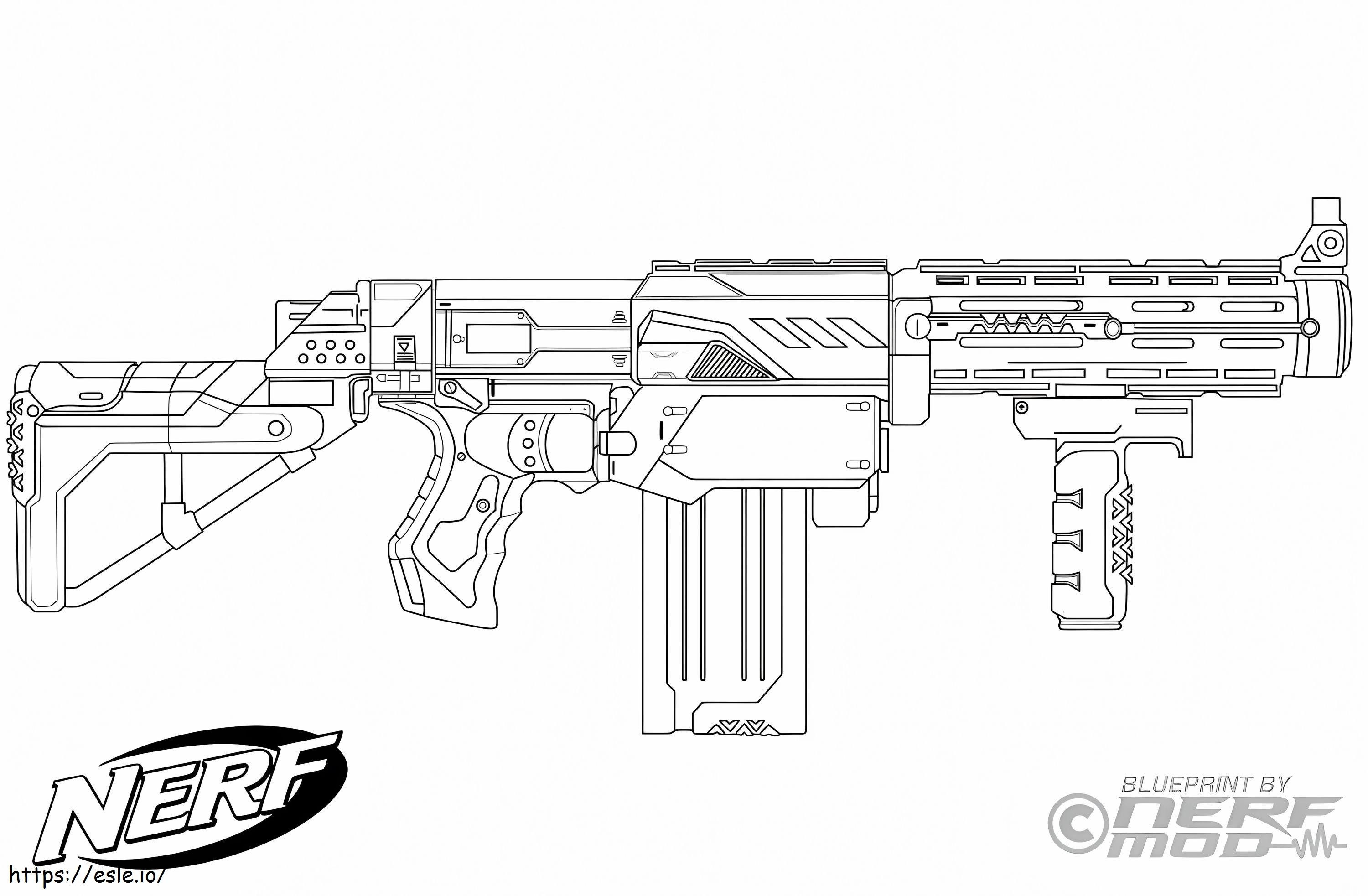 Pistola Nerf 4 para colorear
