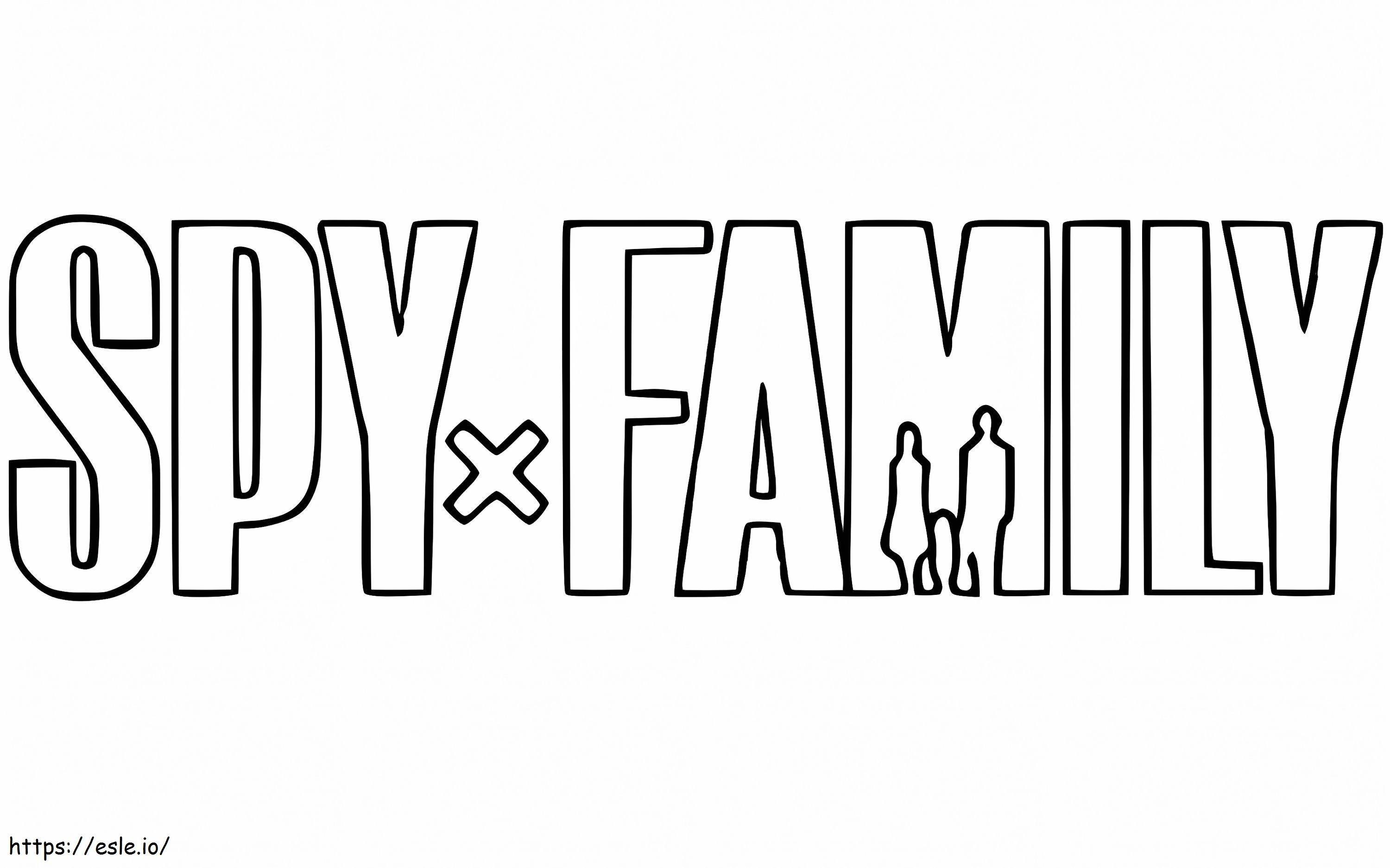 Logo della famiglia Spy X da colorare