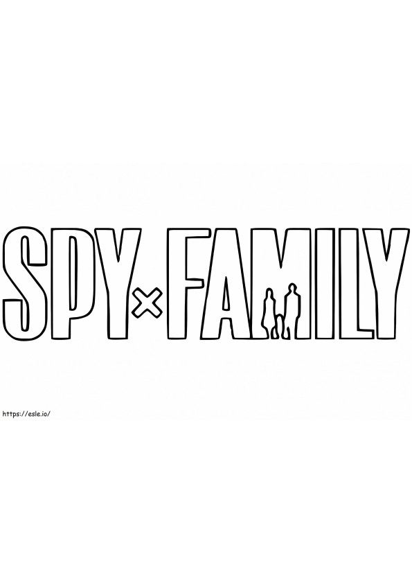 Logotipo da Família Espião X para colorir