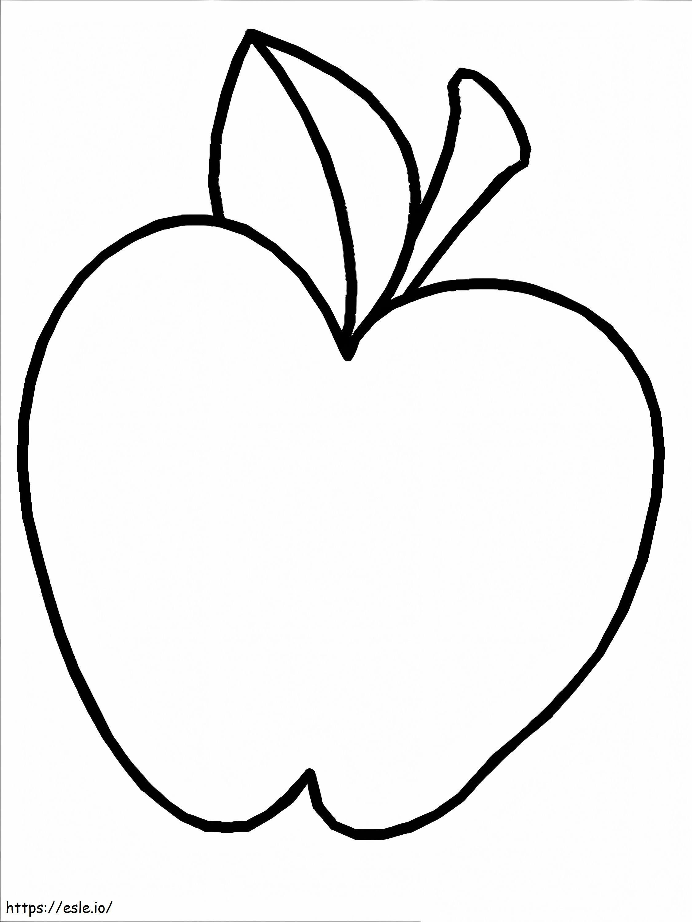 Very Easy Apple coloring page