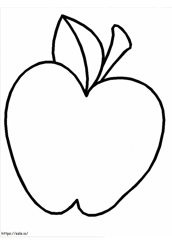 Coloriage Pomme très facile à imprimer dessin