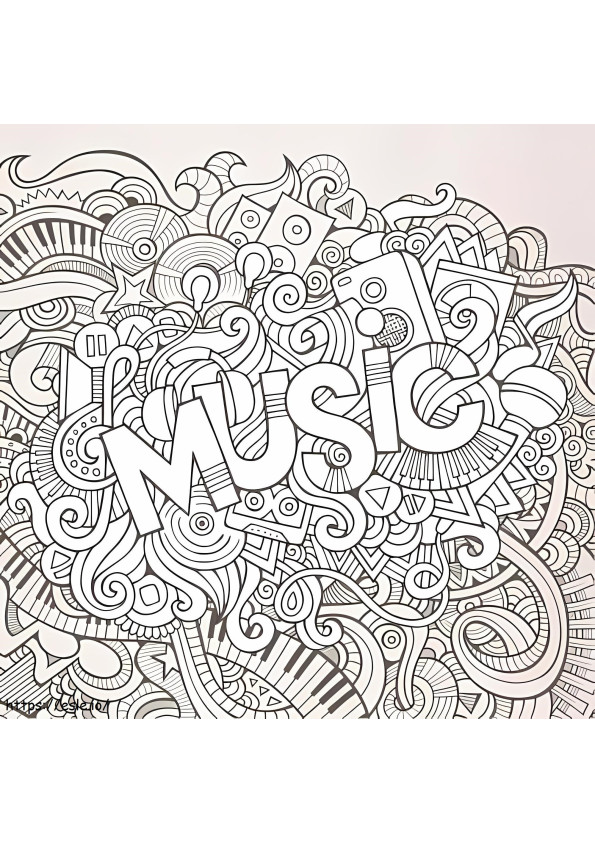 Mandala Music coloring page