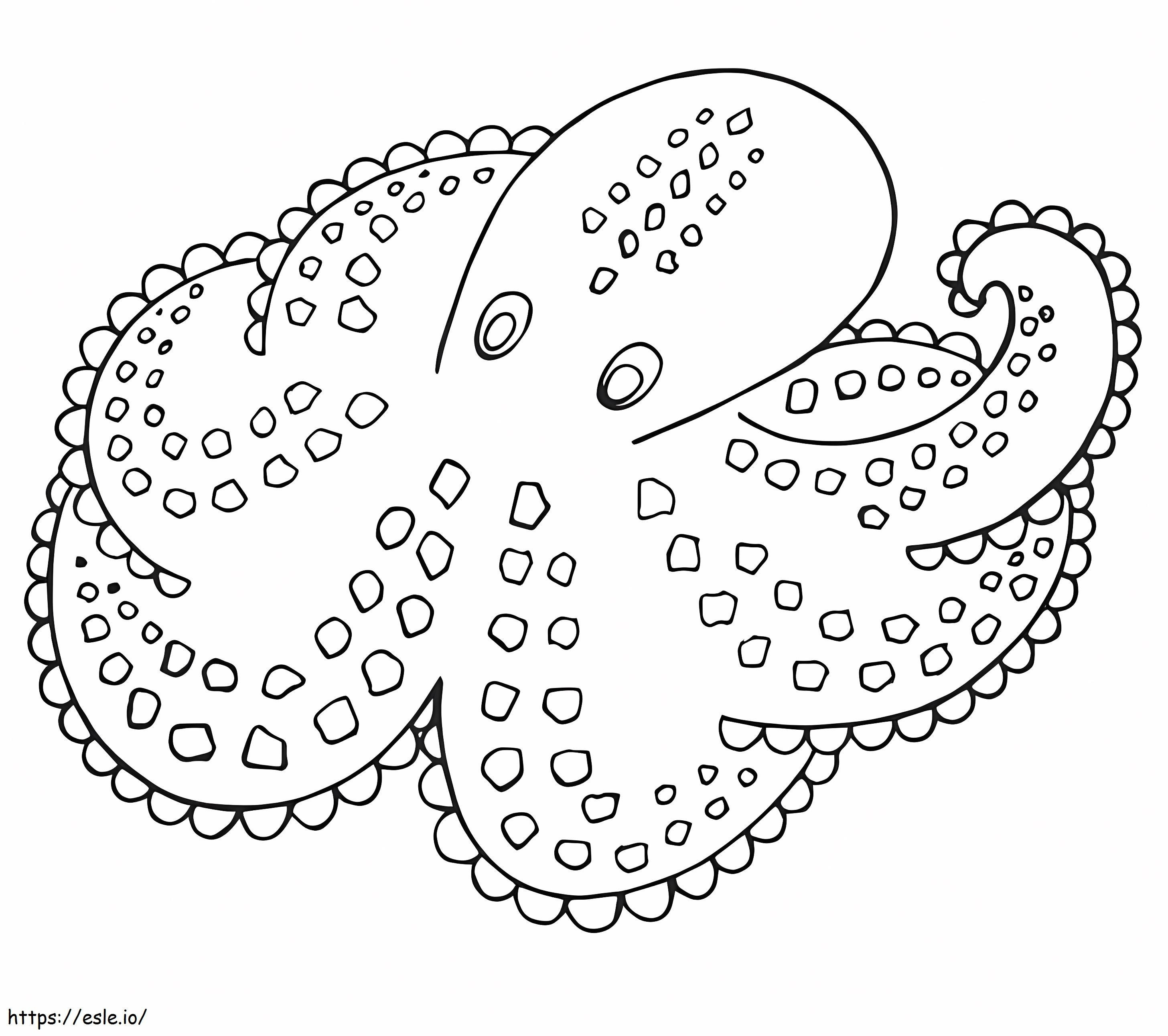 Pikku Octopus Alebrijes värityskuva
