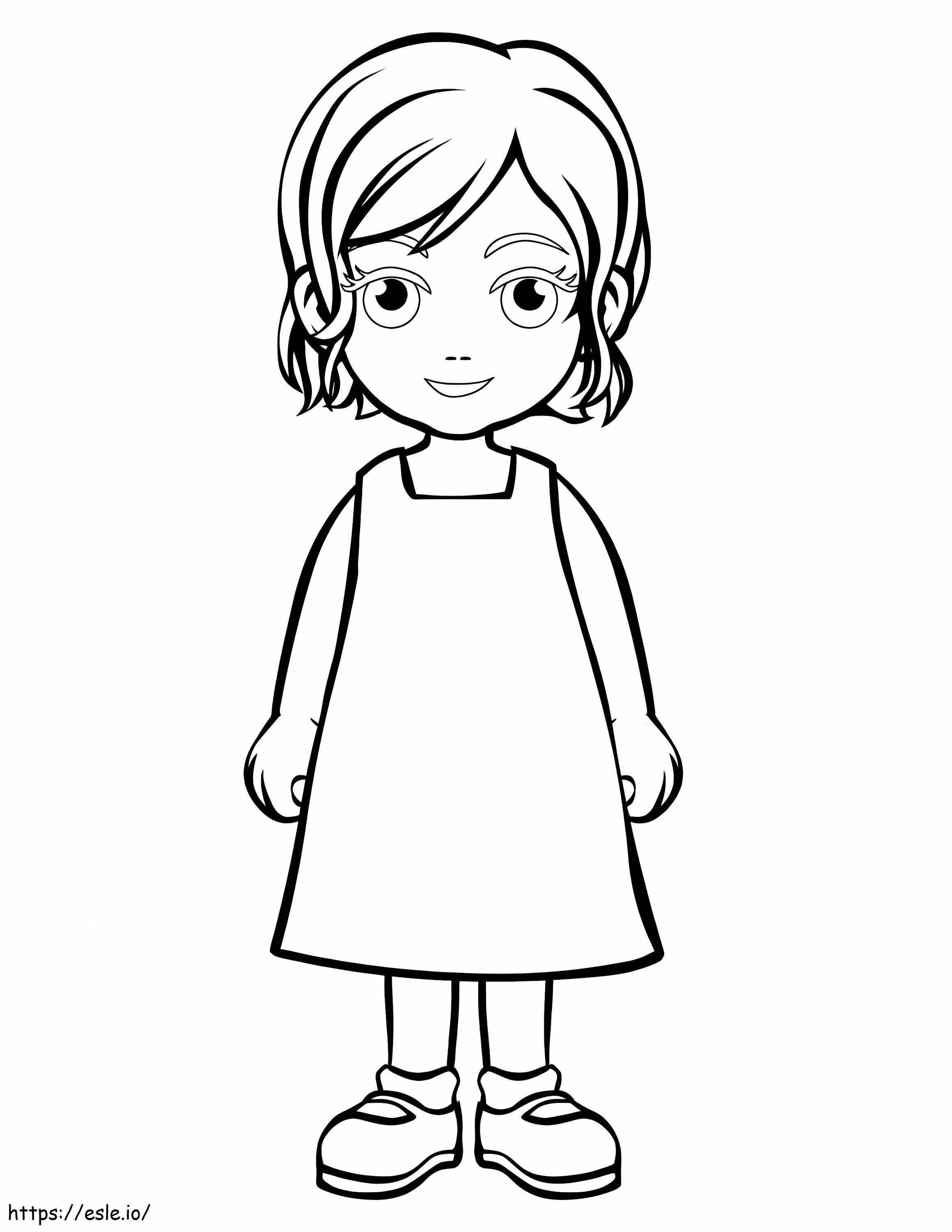 Beautiful Little Girl coloring page