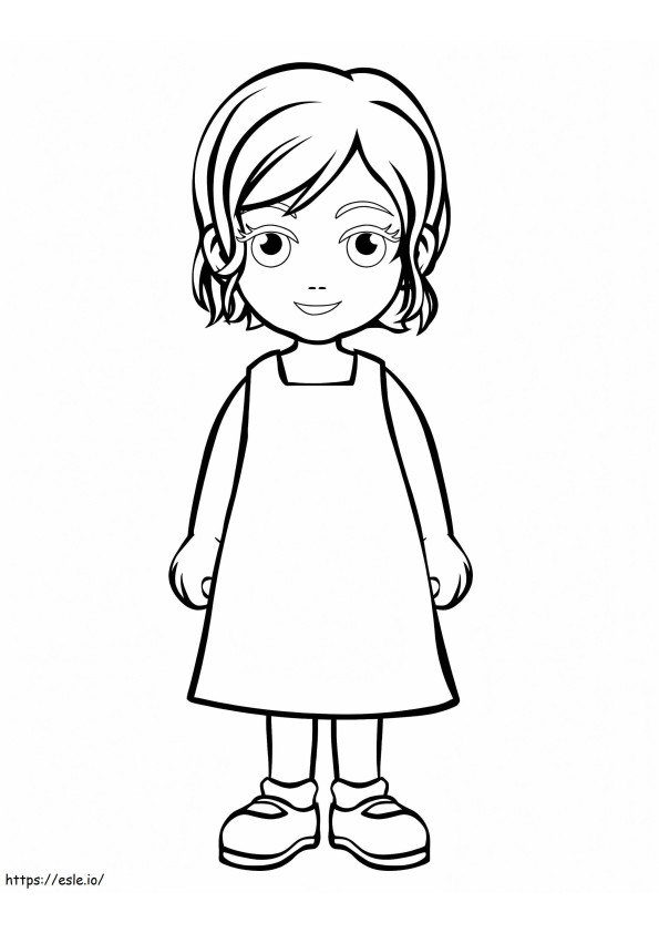 Beautiful Little Girl coloring page