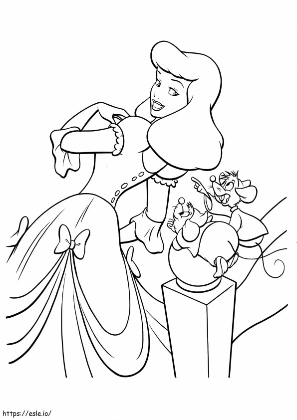 1528340295 Footmen And Cinderella A4 coloring page