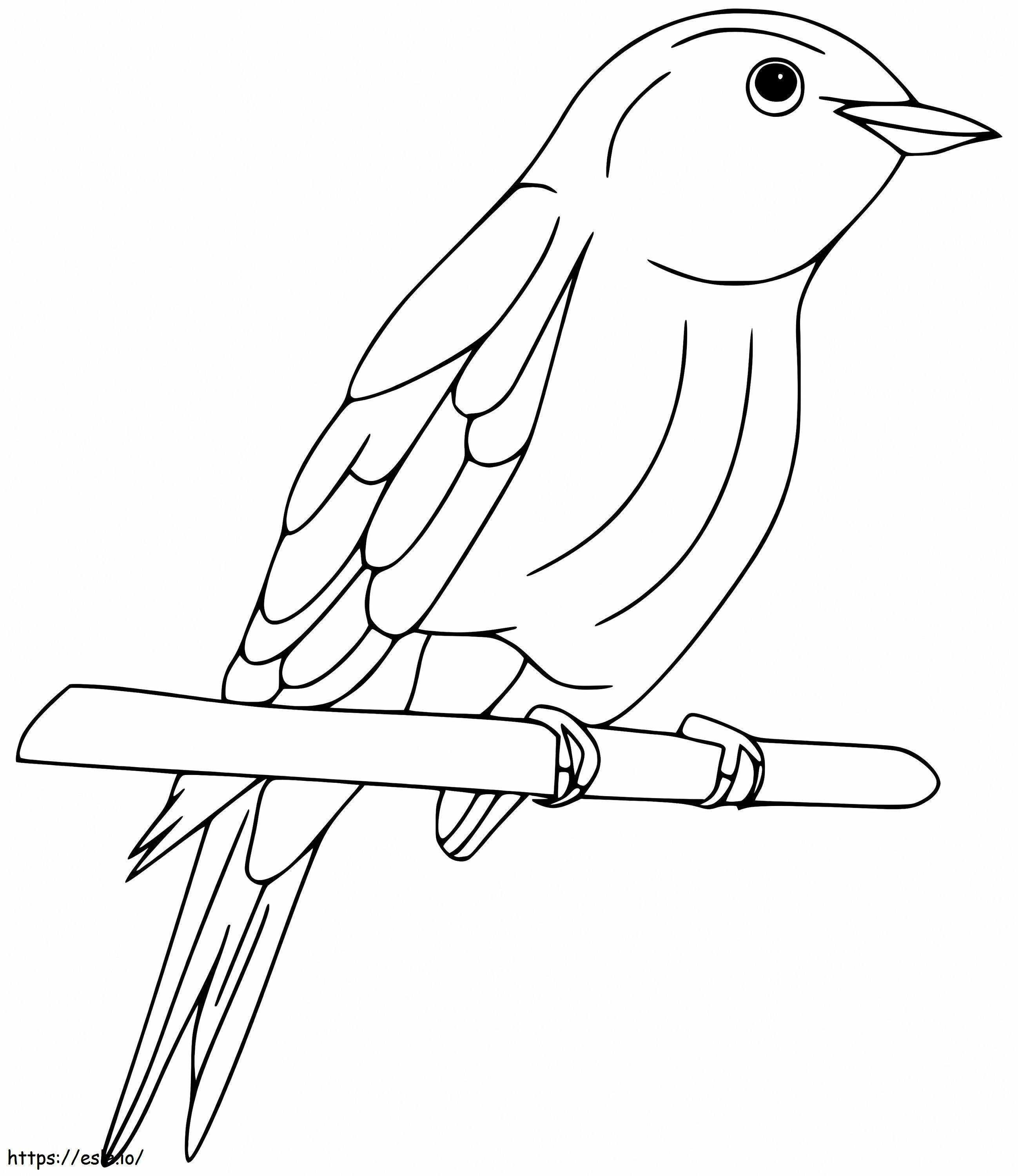 Free Bluebird coloring page